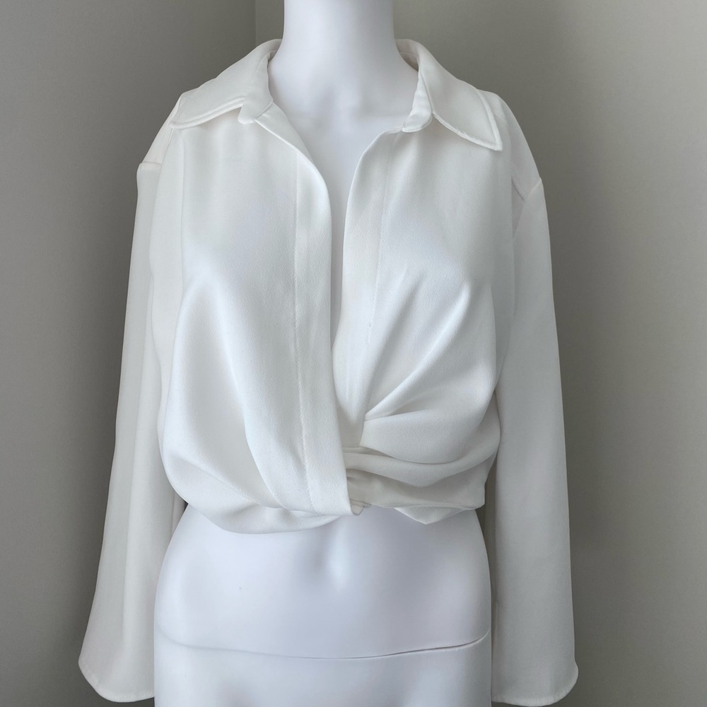 Zara white blouse size medium